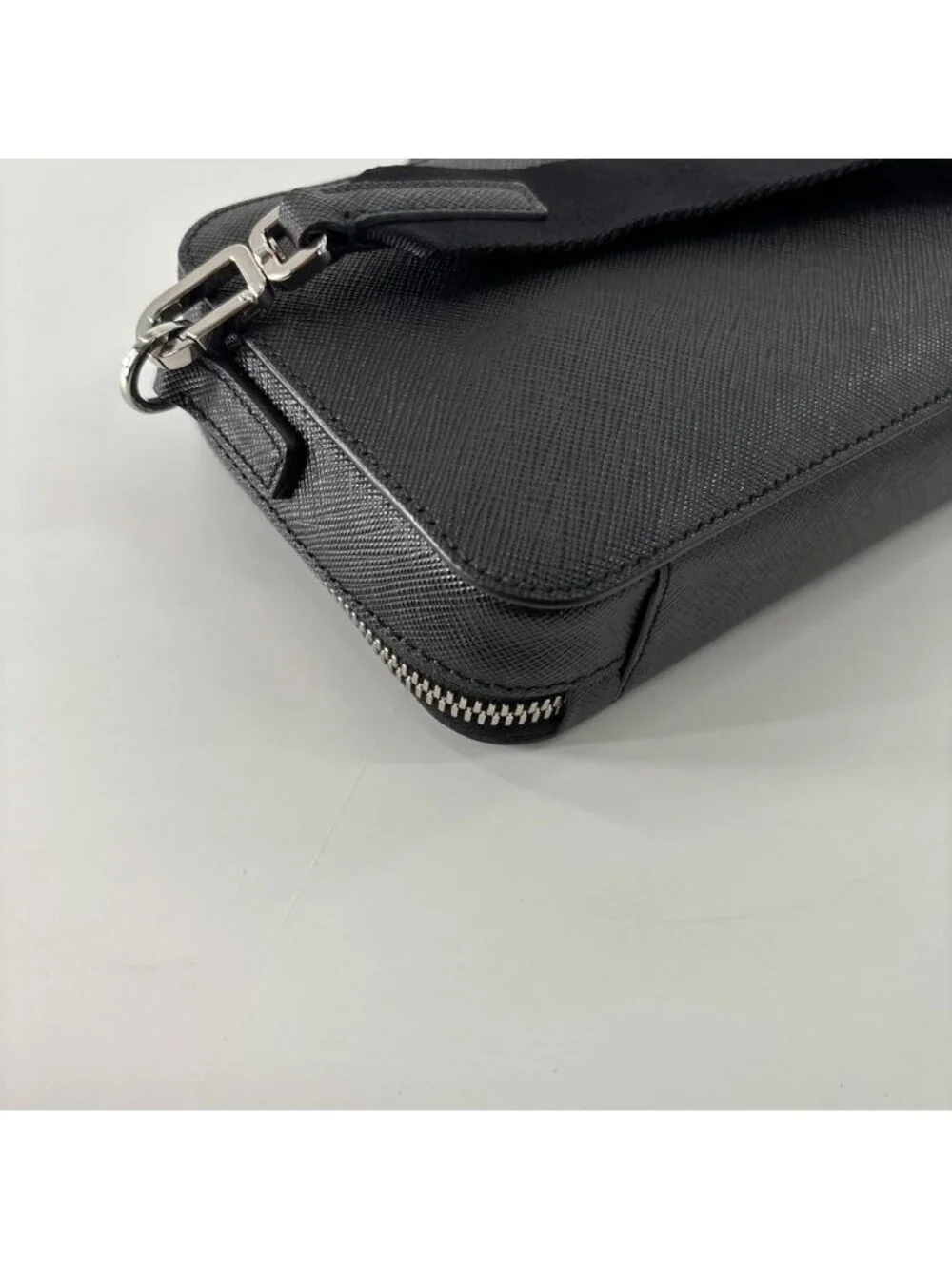 Prada IC Saffiano Leather Shoulder Bag Black